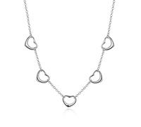 ZOAPDEBCE Colliers en argent sterling, Collier avec pendentif cinq cœurs en argent 925 for femmes, bijoux de charme à la mode, cadeaux de mariage, nouvelle collection