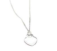 ZOAPDEBCE Colliers en Argent Sterling, Collier avec Pendentif en Argent Sterling 925, Classique et Populaire, en Forme de cœur, à la Mode, Cadeau de Bijoux