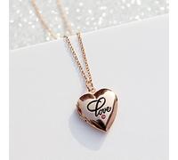 ZOAPDEBCE Colliers en argent sterling, Collier avec pendentif en forme de cœur en or Rose for femme, médaillon flottant, for famille, fille, sœur(Rose Gold)