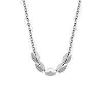 ZOAPDEBCE Colliers en Argent Sterling, Collier avec Pendentif en Forme de Haricots en Argent Sterling 925, boîte de 18 Pouces, for Femme et Couple, Bijoux de Mariage à la Mode, Cadeaux d'anniversaire