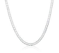 ZOAPDEBCE Colliers en argent sterling, Collier en argent Sterling 925 à la mode, collier latéral for hommes et femmes, bijoux multi-tailles(55cm)