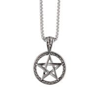 ZOAPDEBCE Colliers en Argent Sterling, Collier Hip-hop simplifié, Pendentif étoile à Cinq Branches, Collier personnalisé for Hommes et Femmes, Cadeau for Couples