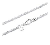 ZOAPDEBCE Colliers en argent sterling, Collier torsadé en argent 925 de 3MM, chaîne for hommes et femmes, bijoux à la mode, cadeaux(22 inch)