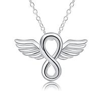 ZOAPDEBCE Colliers en Argent Sterling, Colliers et pendentifs Ailes d'ange romantiques en Argent Sterling 925 for Femmes, Bijoux de fête à Breloques