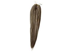 ZOAPDEBCERuban extension des cheveux humains, 22" fait à la main synthétique double dreadlocks tresses déesse tressage accessoire de cheveux doux faux(#4_22INCH)(NO.24-22INCH)