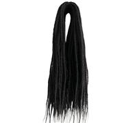 ZOAPDEBCERuban extension des cheveux humains, 22" fait à la main synthétique double dreadlocks tresses déesse tressage accessoire de cheveux doux faux(#4_22INCH)(4/27HL-22INCH)