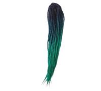 ZOAPDEBCERuban extension des cheveux humains, 22" fait à la main synthétique double dreadlocks tresses déesse tressage accessoire de cheveux doux faux(#4_22INCH)(C7-22INCH)