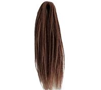ZOAPDEBCERuban extension des cheveux humains, 22" fait à la main synthétique double dreadlocks tresses déesse tressage accessoire de cheveux doux faux(#4_22INCH)(#30-22INCH)
