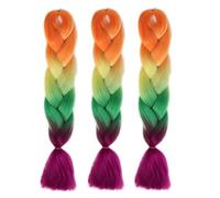 ZOAPDEBCERuban extension des cheveux humains, 3 pièces/lot Jumbo tresse Crochet tresses Extension de cheveux Jumbo tressage cheveux fibres synthétiques cheveux for tressage (CBZ-25-D1)(CBZ-30-D3)