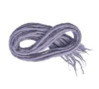 ZOAPDEBCERuban extension des cheveux humains, Dreadlocks synthétiques Crochet tresse cheveux 20 pouces laine douce Locs Extension de cheveux tressés à la main (BD)(Gray)