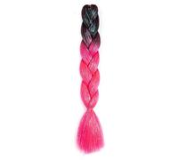 ZOAPDEBCERuban extension des cheveux humains, Extensions de tresses synthétiques géantes à paillettes de 24 pouces, cheveux tressés arc-en-ciel scintillants for femmes, coiffure DIY (H1)(H6)