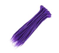 ZOAPDEBCERuban extension des cheveux humains, Locks Hair Naturel Crochet Cheveux Faits À La Main Dreadlocks Cheveux Synthétiques Tressage Cheveux for Femmes et Hommes(4)(Purple)