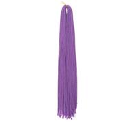 ZOAPDEBCERuban extension des cheveux humains, Tresses synthétiques longues micro pré-bouclées de 24 pouces, tresses fines en petite boîte, cheveux torsadés au crochet for femmes et filles (4)(Purple)