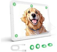 Zocelight 9000 Lux Super Bright tablette lumineuse A4,tablette dessin rechargeable avec une batterie lithium de 4000mAh,table lumineuse aimant pour le traçage la peinture en diamant, esquisse(Blanc)