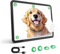 Zocelight 9000 Lux Super Bright tablette lumineuse A4,tablette dessin rechargeable avec une batterie au lithium de 4000mAh,table lumineuse aimant pour le traçage la peinture en diamant, esquisse(noir)