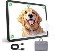 Zocelight Recharteable tablette lumineuse A3 avec un sac, tablette dessin avec 4 aimants, pavé lumineux sans fil pour peinture en diamant, table lumineuse ultra brillante pour dessin, esquisse (noir)