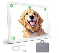 Zocelight Recharteable tablette lumineuse A3 avec un sac, tablette dessin avec 4 aimants, pavé lumineux sans fil pour peinture en diamant, table lumineuse ultra brillante pour dessin, esquisse (Blanc)