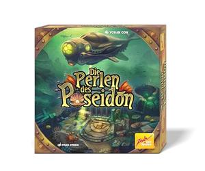 Zoch 601105174 - Les perles du Poséidon (jeu de société) - Jeu familial passionnant à partir de 8 ans pour 2 à 4 joueurs avec matériau de jeu innovant pour tamponner et énigmes, environ 30 min. Durée