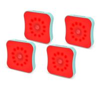 ZOCIFINER Lot de 4 veilleuses à lumière rouge avec détecteur de mouvement, batterie rechargeable, lumière rouge magnétique, 670 nm, lumière rouge pour sommeil, salle de bain, chambre à coucher