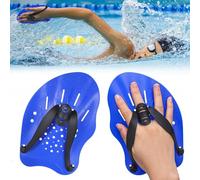 Zocipro 1 Paire Palmes de Natation, Plaquettes Natation avec Sangles Réglables, Accessoires D'entraînement à la Natation pour Adultes et Enfants, Unisexe, Bleu