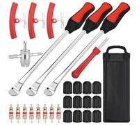 Zocipro 29 pièces Demonte Pneu Moto, démonte Pneu Outil avec 3 Protections de Jantes, Outils de Démontage Pneus Durables pour Trottinette électrique Moto