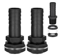 Zocipro 2pcs Trop Plein Cuve 25mm Filetage Extérieur, Kit Raccordement Cuve 1000 Litres, Connecteur de Baril de Pluie pour Barils de Pluie, Réservoirs d'eau, Citernes