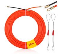 Zocipro Extracteur de fil de Pêche de 20 m à Travers le Mur, Tiges d'extraction de Câble de 4 mm, Extracteur de fil électrique avec 2 fils de Verrouillage en Métal pour Câble de Communication, Mur