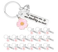 Zocipro Lot de 16 porte-clés porte-bonheur avec gravure, cadeau d'anniversaire pour femme et petite amie, petits cadeaux pour femmes, mamans et cadeaux de Noël