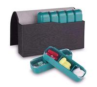 ZOCIPRO Pilulier Semainier 7 Jours Portable avec Compartiments Mobiles, Boite a Medicament, Résistant à l'Humidité, Pilulier Semaine avec Sac en PU pour Vitamine Huile de Poisson Aspirine Panadol