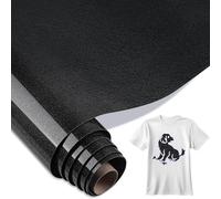Zocipro Vinyle Thermocollant Pailleté, 30 cm x 1 M Rouleau Vinyle Thermocollant Noir Scintillant Compatible avec Cricut Maker, Silhouette Cameo pour Textiles, Film de Transfert pour T-shirts DIY