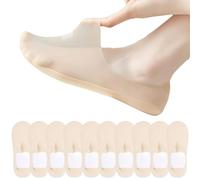 ZOCONE 10 Paires Chaussettes Invisibles Femme, Chaussettes Respirantes et Basses, Protège-Pied Invisible Socquettes, Chaussettes Super fines pour femmes bas courts été mince (34-38)