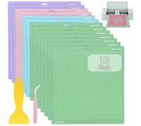ZOCONE Lot de 12 tapis de découpe colorés pour Cricut, 30,5 cm, pour Cricut Maker, Explore Air Series et accessoires (StandardGrip, LightGrip, StrongGrip, FabricGrip)