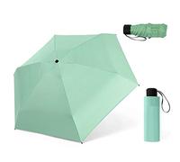 ZOCONE Mini Parapluie de Voyage, Mini Parapluie Ultra-Léger Portable Compact Parapluie Pliant Parapluie de Voyage, 99% UV Résistance & 100% Imperméable, vert, 18 x 5 cm, Base ou « Essentiel »