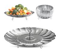 ZOCY Panier vapeur extensible en acier inoxydable pour aliments et légumes de taille moyenne (15,5 cm à 25,9 cm)