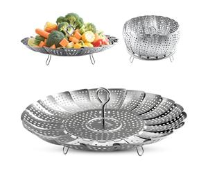 ZOCY Panier vapeur extensible en acier inoxydable pour aliments et légumes de taille moyenne (15,5 cm à 25,9 cm)