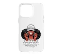 Zodiac Cancer Inspired Afro Women White Grey Cap Black Girl Coque pour iPhone 15 Pro Max