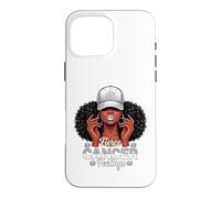 Zodiac Cancer Inspired Afro Women White Grey Cap Black Girl Coque pour iPhone 16 Pro Max