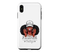 Zodiac Cancer Inspired Afro Women White Grey Cap Black Girl Coque pour iPhone XS Max