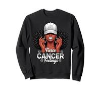Zodiac Cancer Inspired Afro Women White Grey Cap Black Girl Sweatshirt