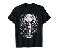 Zodiac Cancer Lobster Moon Astrology Cosmic Line Art T-Shirt