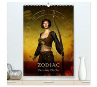 Zodiac Fantasy Circle (High Quality Premium Wall Calendar 2026 DIN A2 portrait),CALVENDO 12 Month Wall Calendar: Beautiful fantasy women symbolizing the zodiac signs