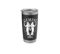Zodiac Gemini Twins nés en 1951 Gobelet isotherme en acier inoxydable double paroi