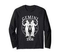 Zodiac Gemini Twins nés en 1956 Manche Longue