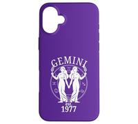 Zodiac Gemini Twins nés en 1977 Coque pour iPhone 16 Plus