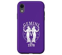 Zodiac Gemini Twins nés en 1978 Coque pour iPhone XR