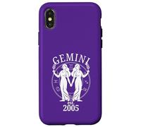 Zodiac Gemini Twins nés en 2005 Coque pour iPhone X/XS