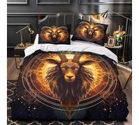 Zodiac Goat Ensemble De Literie Microfibre Hypoallergique 3D Imprimé 3 Pièces 2 Taies Ultra Douce Mythical Parure de Lit Respirante Entretien Facile for Adulte Enfants Filles Single（140x200cm）
