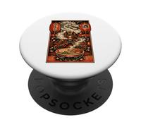 Zodiac Nouvel an Chinois du Cheval Dragon Ramen à Vapeur 2026 PopSockets PopGrip Adhésif