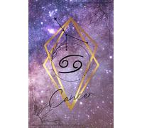 Zodiac Signs Cancer: Zodiac notebooks, horoscope journal ideal gift for astrology lovers. Astrological sign on the background of the cosmos.
