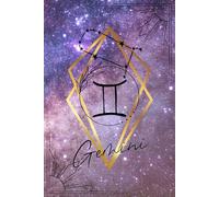 Zodiac Signs Gemini: Zodiac notebooks, horoscope journal ideal gift for astrology lovers. Astrological sign on the background of the cosmos.